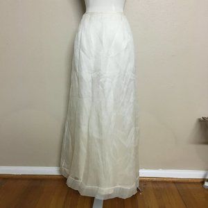 Vintage Bridal Bridesmaid Wedding Formal Neiman Marcus Ivory Cream Maxi Skirt